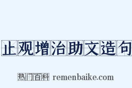止观增治助文造句是什么意思的图片